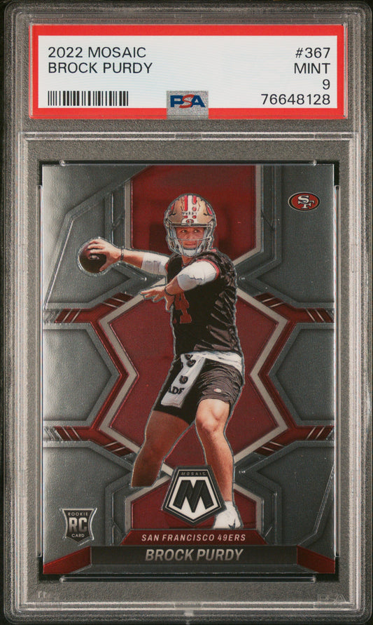2022 Panini Mosaic Brock Purdy #367 PSA 9 San Fransico 49ers
