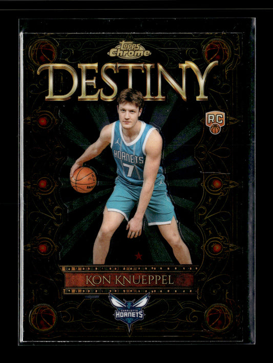 2025-26 Topps Chrome Kon Knueppel #D-4 Destiny Charlotte Hornets
