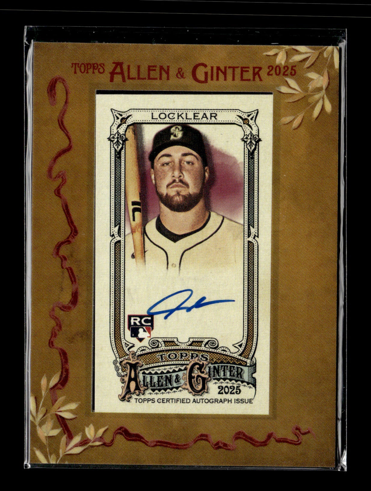 2025 Topps Allen & Ginter Tyler Locklear #MA-TL Framed Mini Baseball Autographs Seattle Mariners