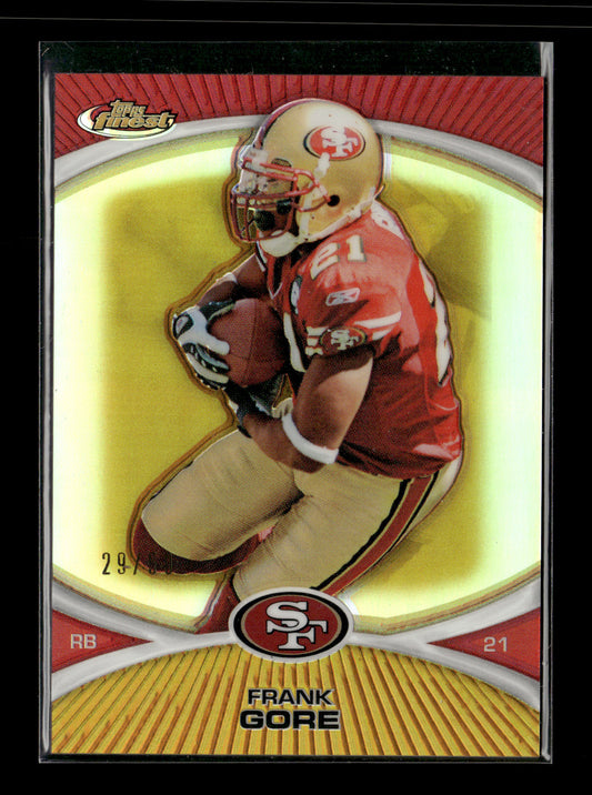 2010 Finest Frank Gore #73 Gold Refractors #/50 San Francisco 49ers