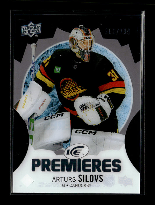 2023-24 Upper Deck Ice Arturs Silovs #189 #/799 Vancouver Canucks