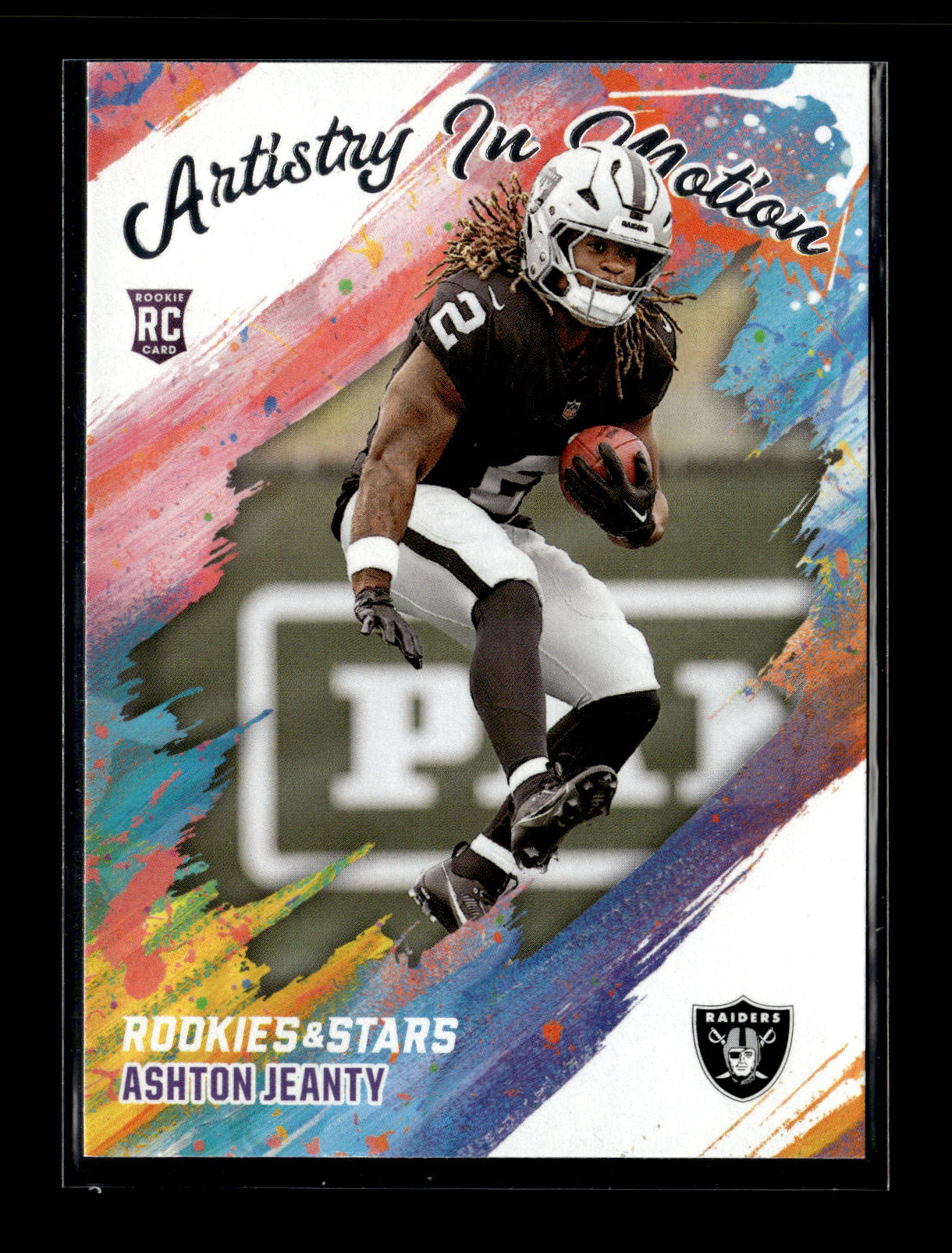 2025 Panini Rookies & Stars Ashton Jeanty #10 Artistry in Motion Las Vegas Raiders