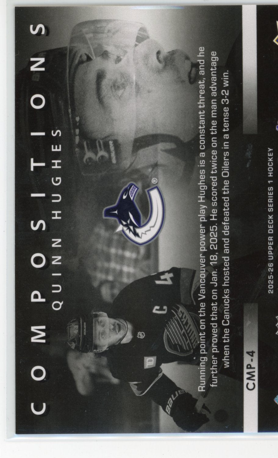 2025-26 Upper Deck Quinn Hughes #CMP-4 Compositions Vancouver Canucks