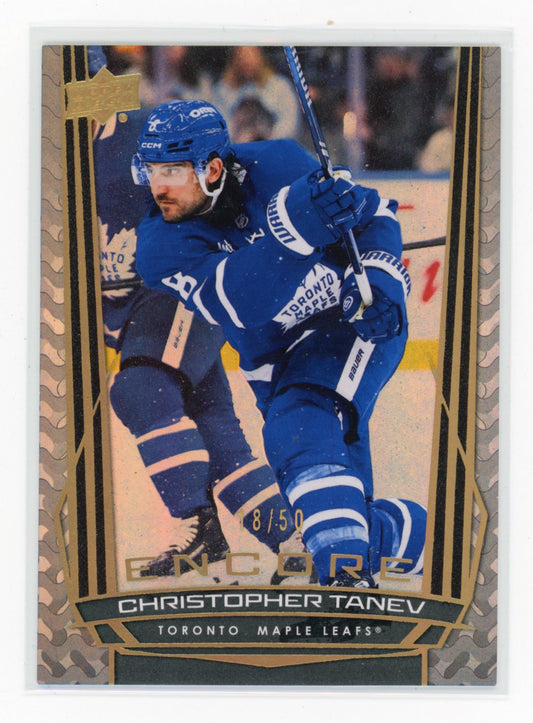 2025-26 Upper Deck Christopher Tanev #E-177 Encore Gold #/50 Toronto Maple Leafs