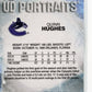 2025-26 Upper Deck Quinn Hughes #P-25 UD Portraits Vancouver Canucks
