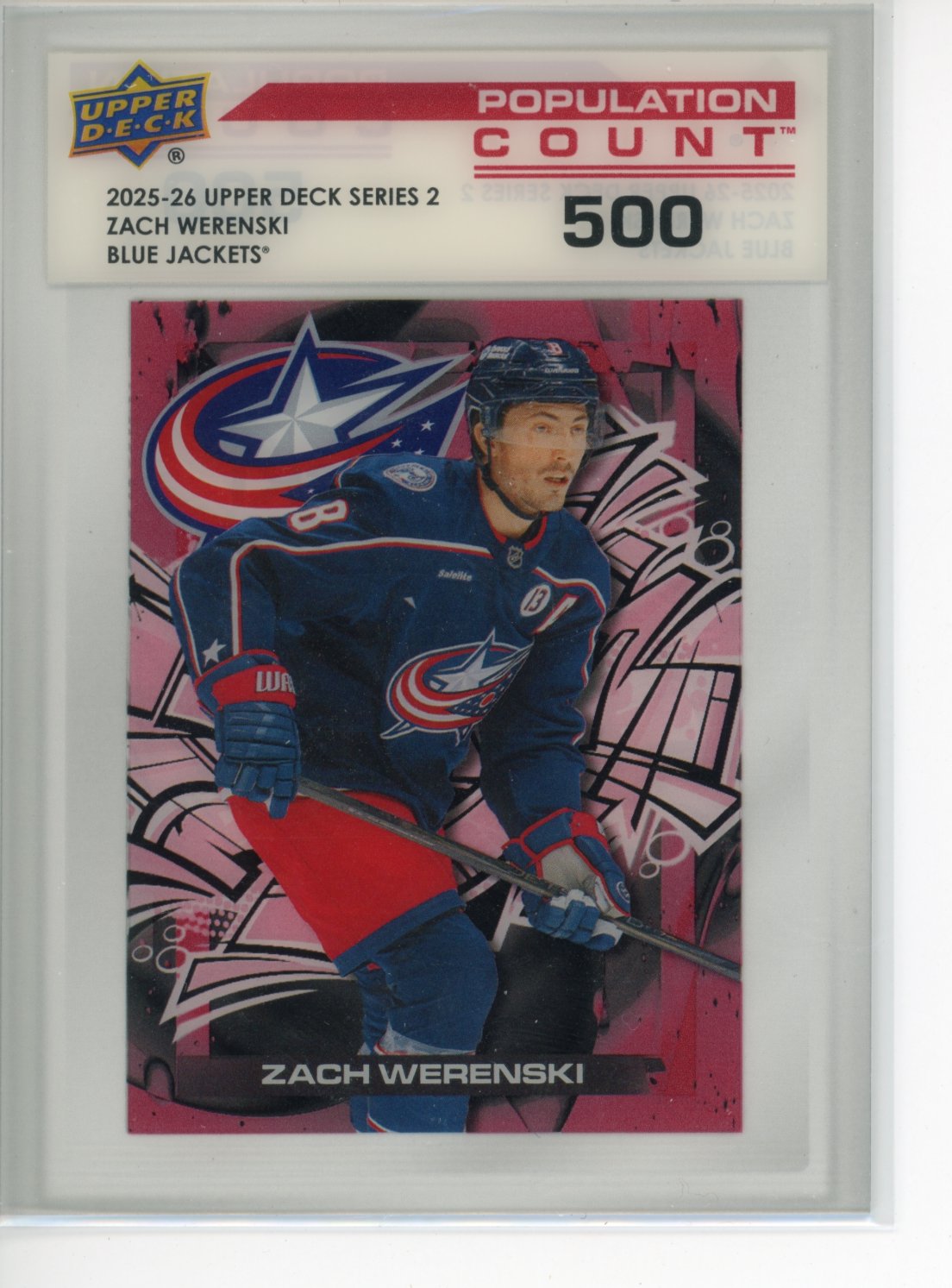 2025-26 Upper Deck Zach Werenski #PC-33 Population Count 1000 Columbus