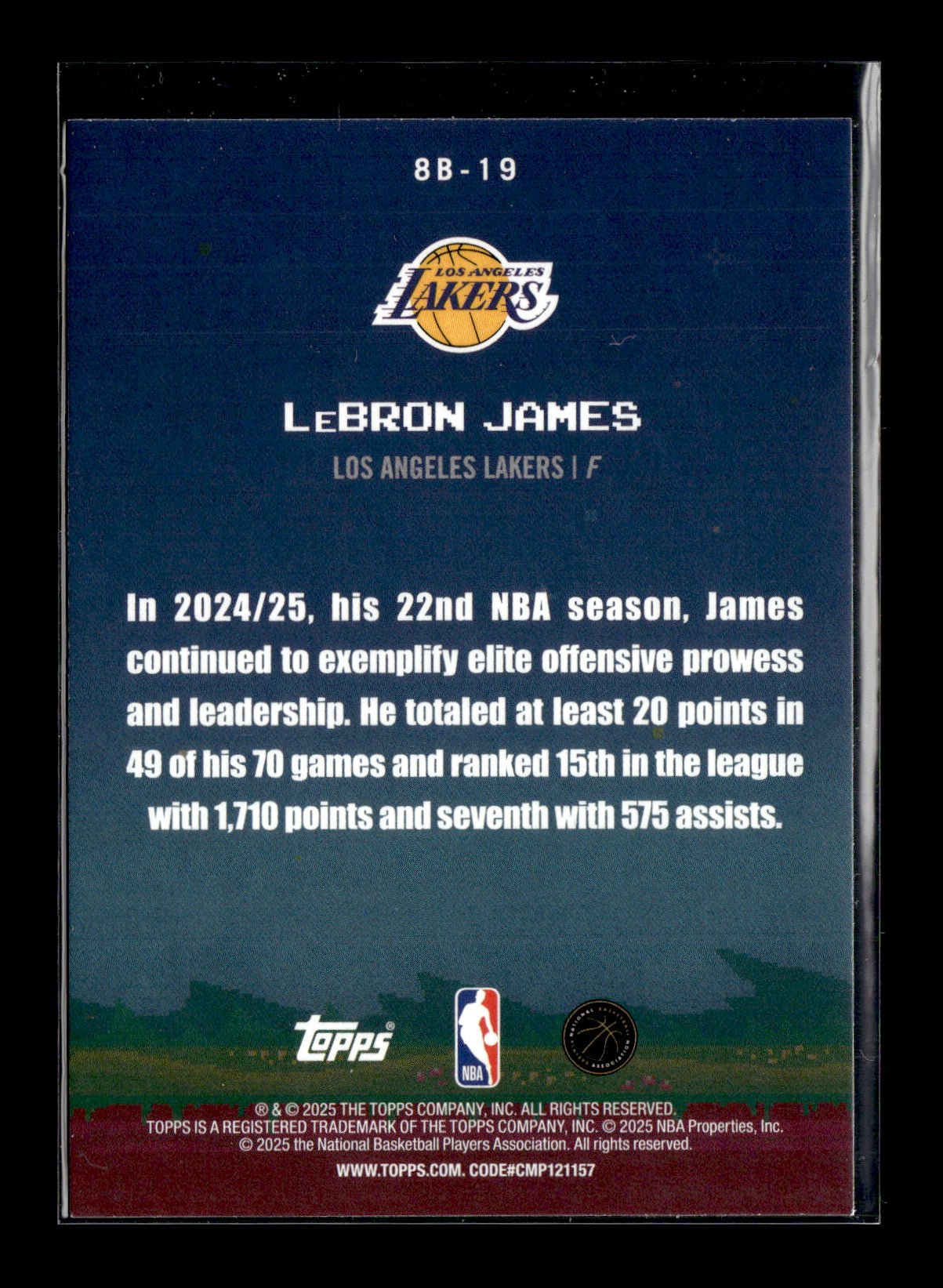 2025-26 Topps LeBron James #8B-19 8-Bit Ballers Los Angeles Lakers