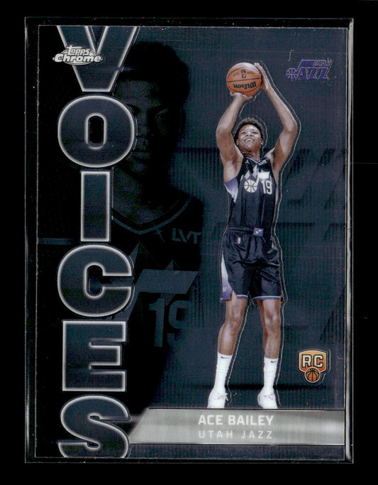 2025-26 Topps Chrome Ace Bailey #VS-10 Voices Utah Jazz