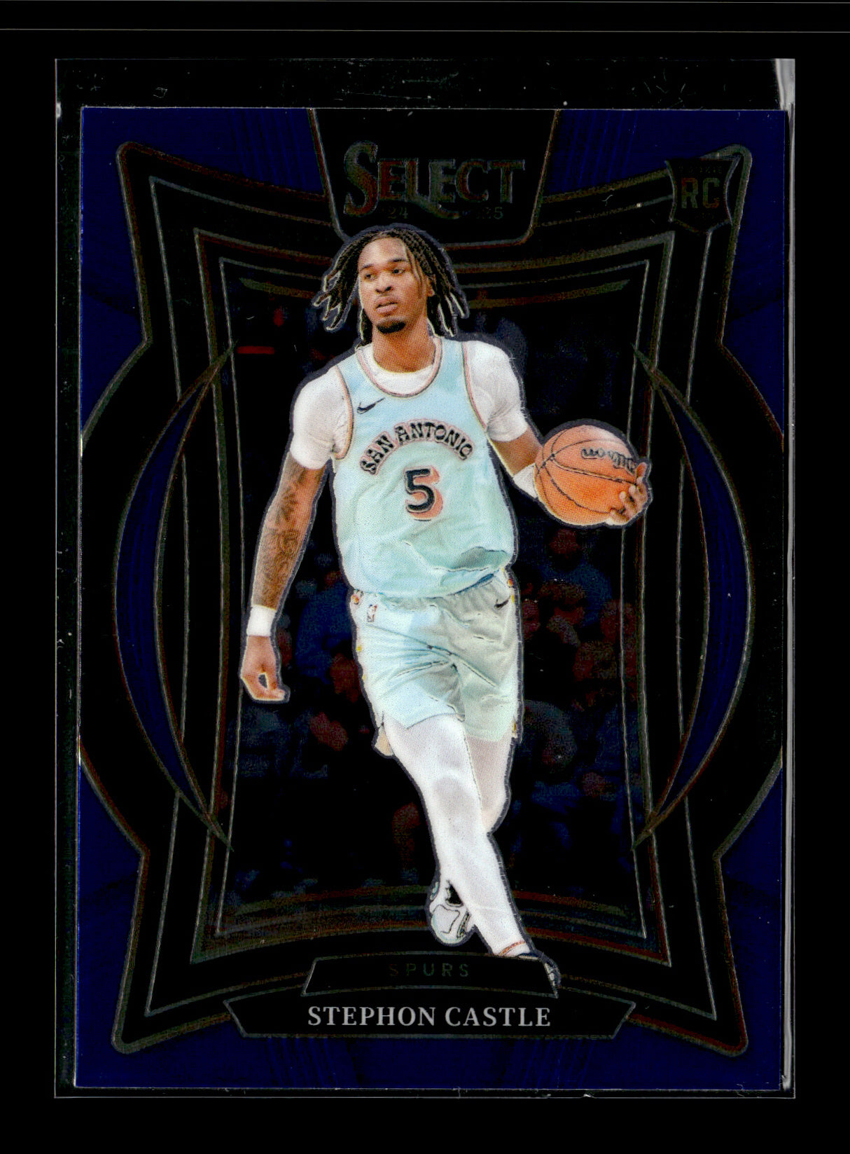 2024-25 Panini Select Stephon Castle #72 Blue (Retail) San Antonio Spurs