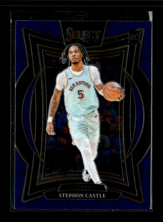 2024-25 Panini Select Stephon Castle #72 Blue (Retail) San Antonio Spurs