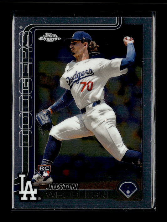 2025 Topps Chrome Justin Wrobleski #38 Los Angeles Dodgers