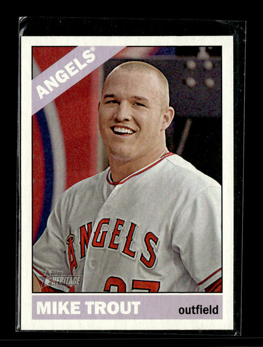 2015 Topps Heritage Mike Trout #500 : Color Swap Los Angeles Angels