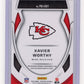 2025 Panini Certified Xavier Worthy #PM-XWY Pro Materials Red #/99 Kansas City Chiefs