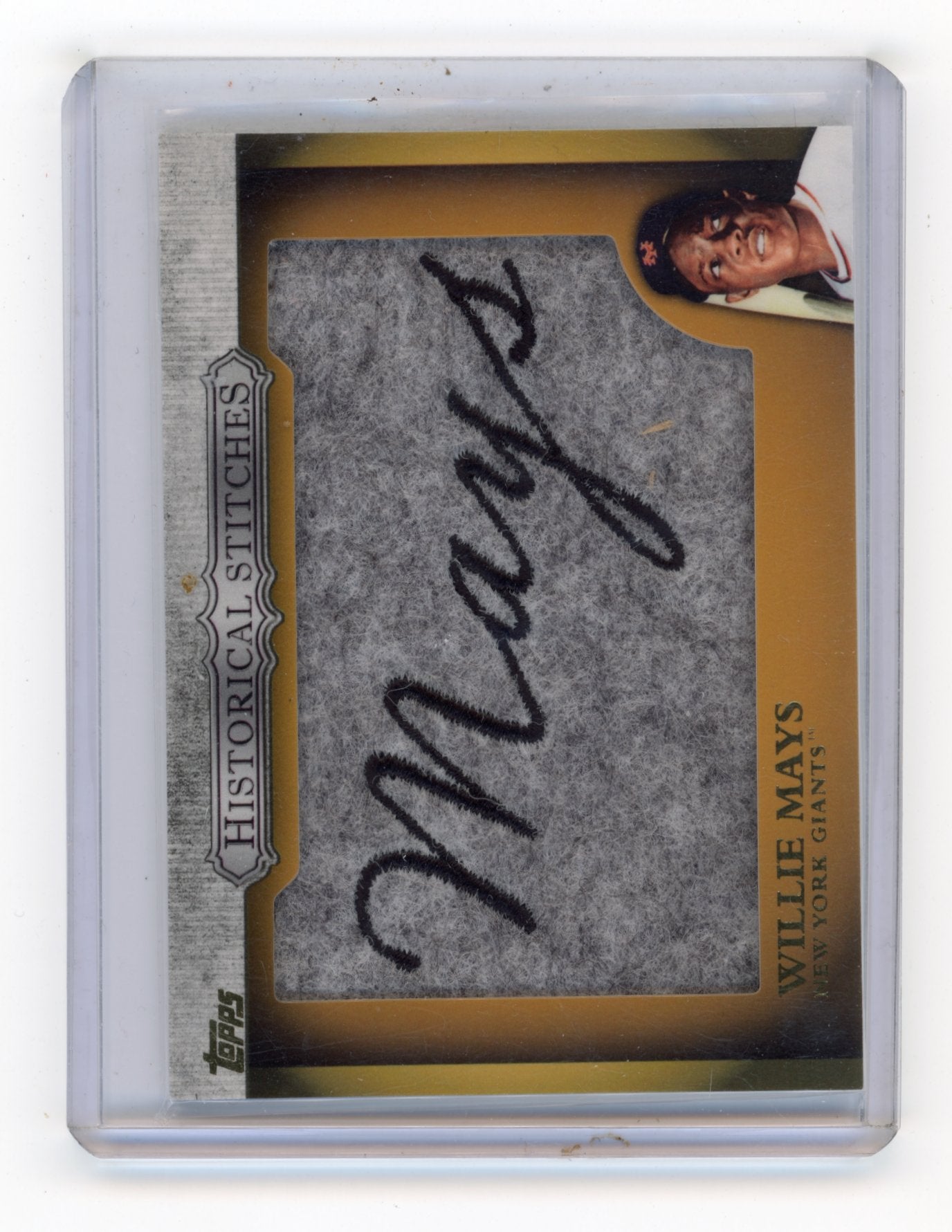 2012 Topps Willie Mays #HS-WM Historical Stitches New York Giants