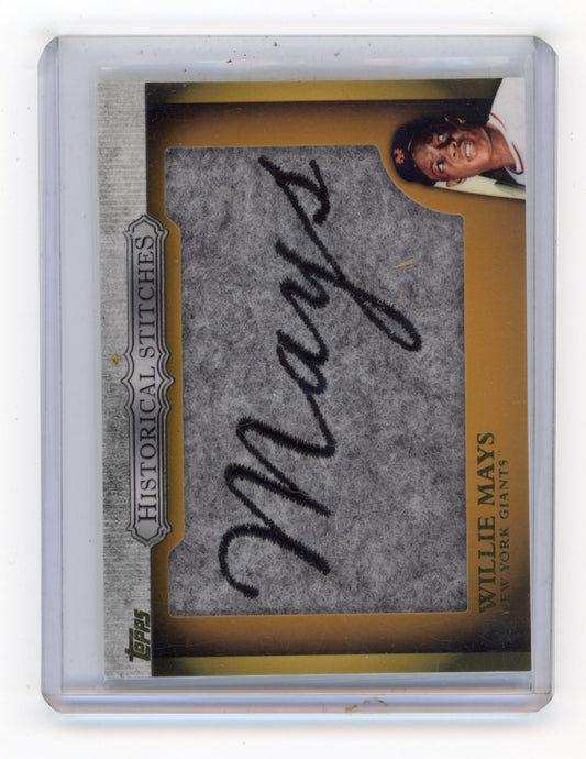 2012 Topps Willie Mays #HS-WM Historical Stitches New York Giants