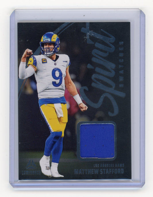 2025 Panini Luminance Matthew Stafford #SSW-MST Spirit Swatches Los Angeles Rams