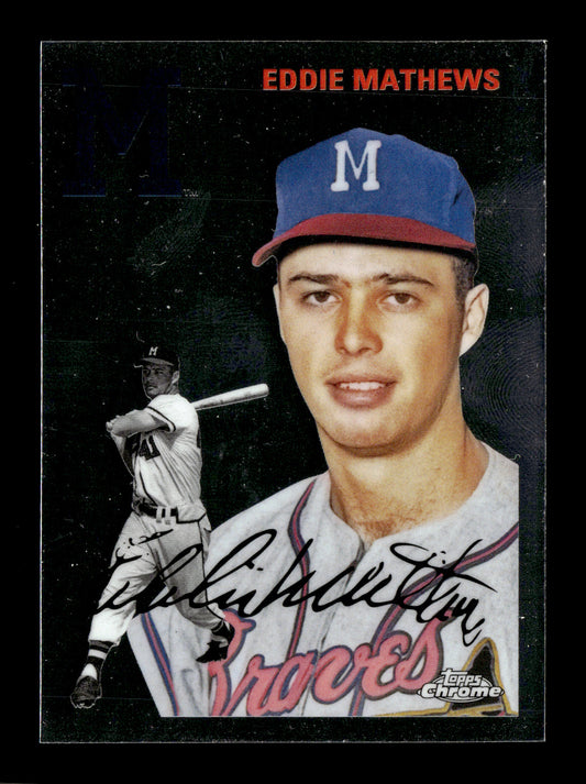 2023 Topps Chrome Platinum Anniversary Eddie Mathews #472 Milwaukee Braves