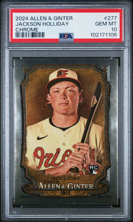 2024 Topps Allen & Ginter Jackson Holliday #277 Chrome PSA 10 Baltimore Orioles