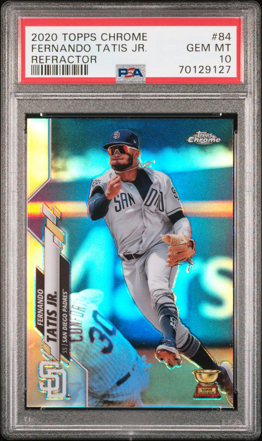 2020 Topps Chrome Fernando Tatis Jr. #84 Refractor PSA 10 San Diego Padres