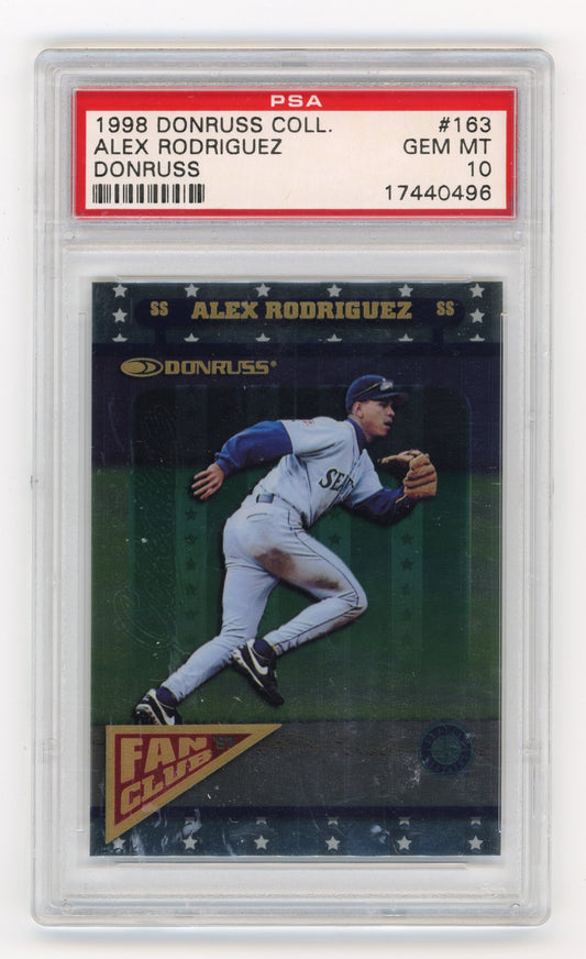1998 Donruss Collection Alex Rodriguez #163 Donruss PSA 10 Seattle Mariners