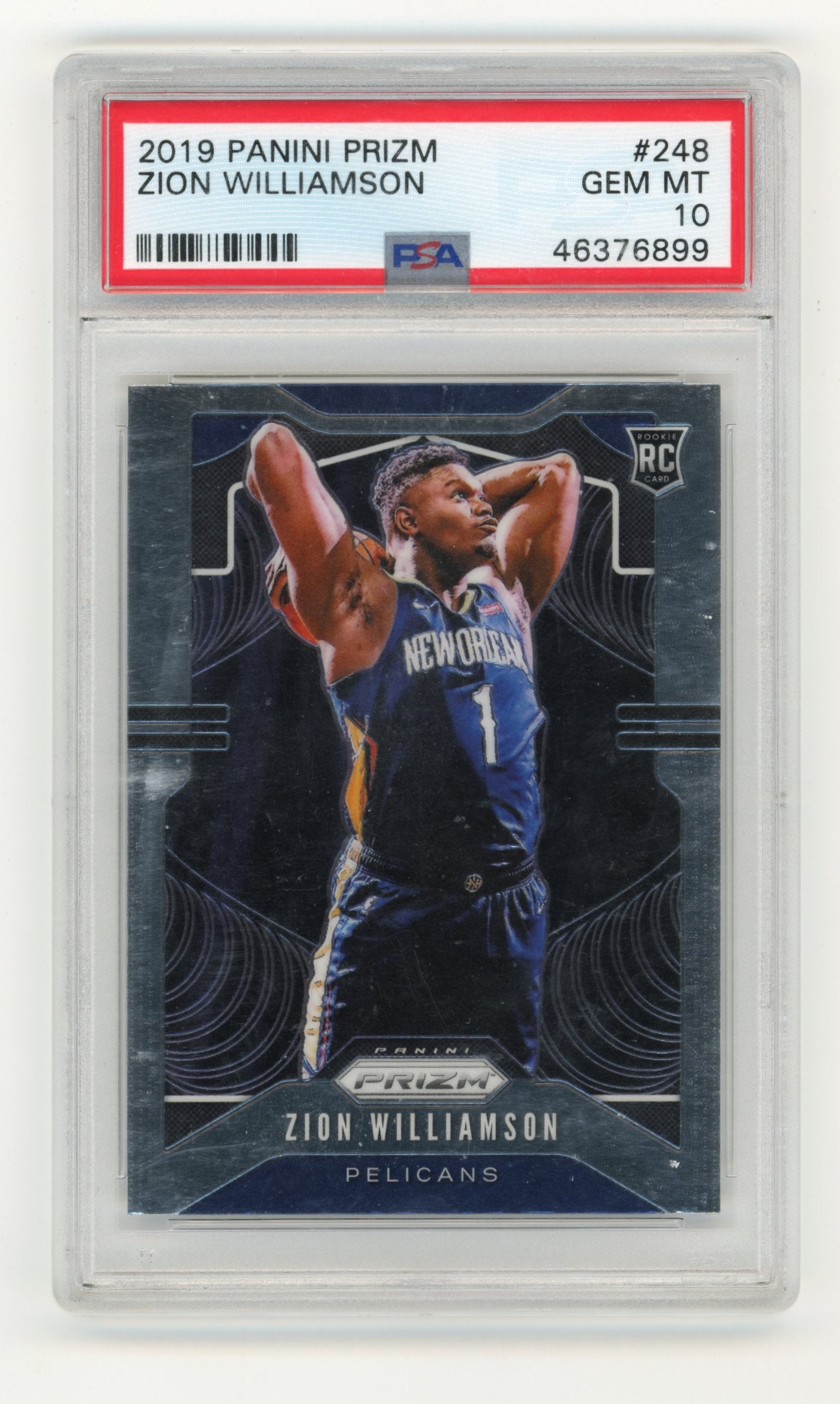 2019 Panini Prizm Zion Williamson #248 PSA 10 New Orleans Pelicans