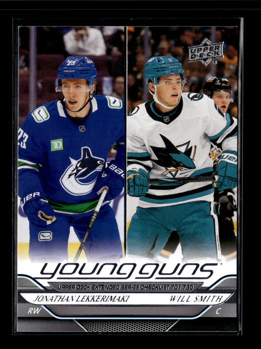 2024-25 Upper Deck Young Guns Checklist (Jonathan Lekkerimaki / Will Smith) #730