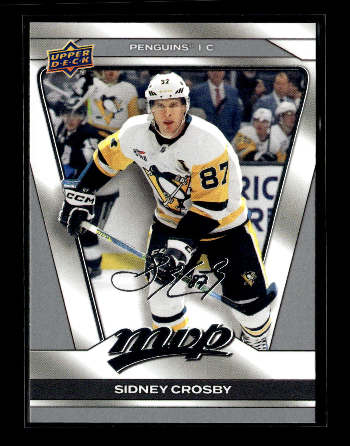 2025-26 Upper Deck MVP Sidney Crosby #185 Silver Script Pittsburgh Penguins