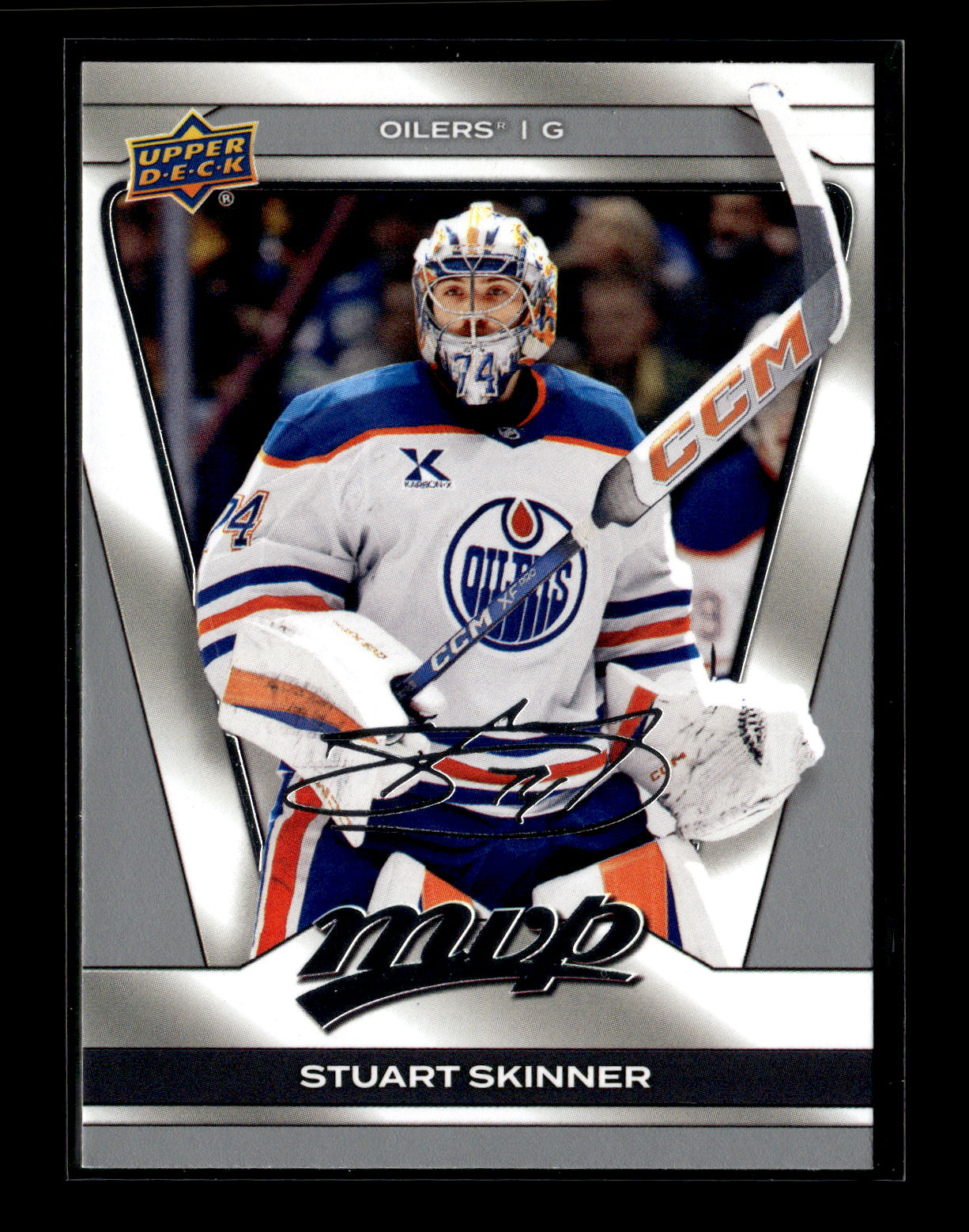 2025-26 Upper Deck MVP Stuart Skinner #109 Silver Script Edmonton Oilers