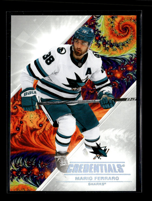 2024-25 Upper Deck Credentials Mario Ferraro #17 Fractal San Jose Sharks
