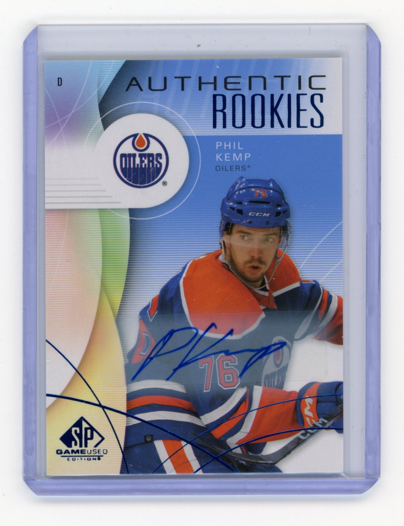 2024-25 SP Game Used Phil Kemp #260 Blue Autos Edmonton Oilers