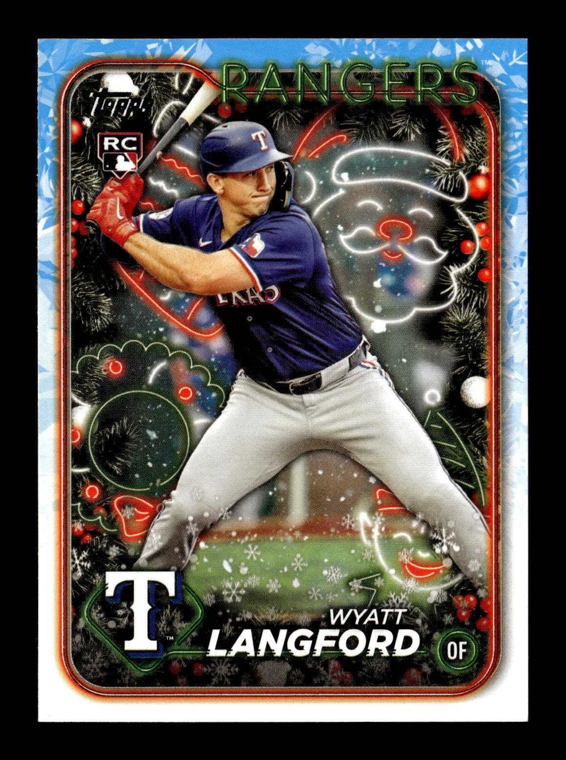 2024 Topps Holiday Wyatt Langford #H113 Texas Rangers