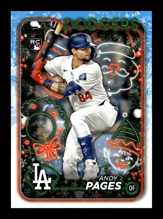 2024 Topps Holiday Andy Pages #H103 Los Angeles Dodgers