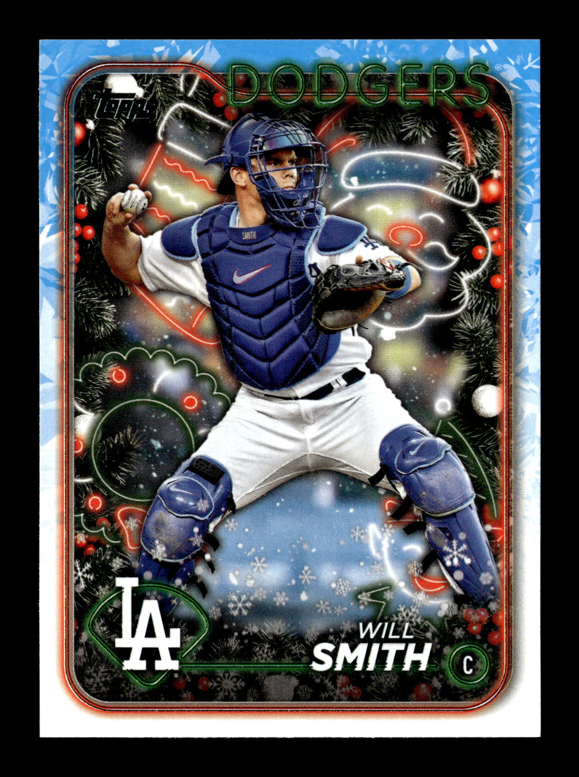 2024 Topps Holiday Will Smith #H77 Los Angeles Dodgers