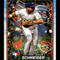 2024 Topps Holiday Davis Schneider #H132 Toronto Blue Jays
