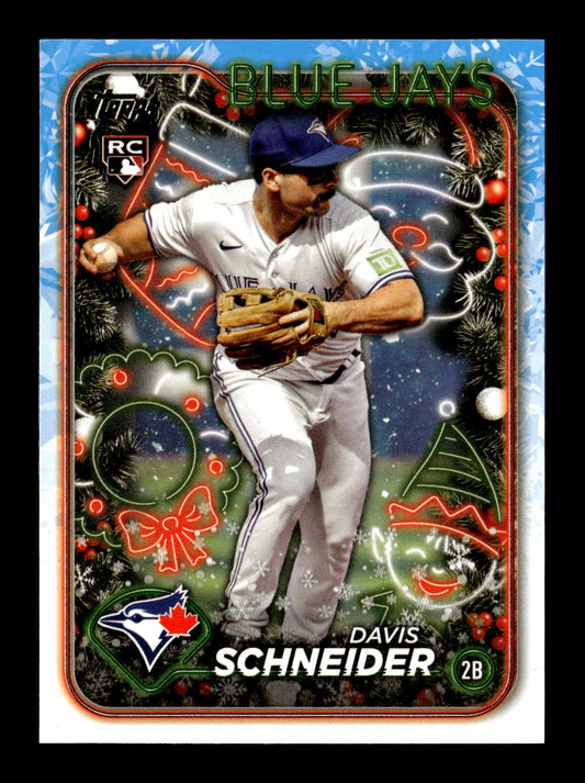 2024 Topps Holiday Davis Schneider #H132 Toronto Blue Jays
