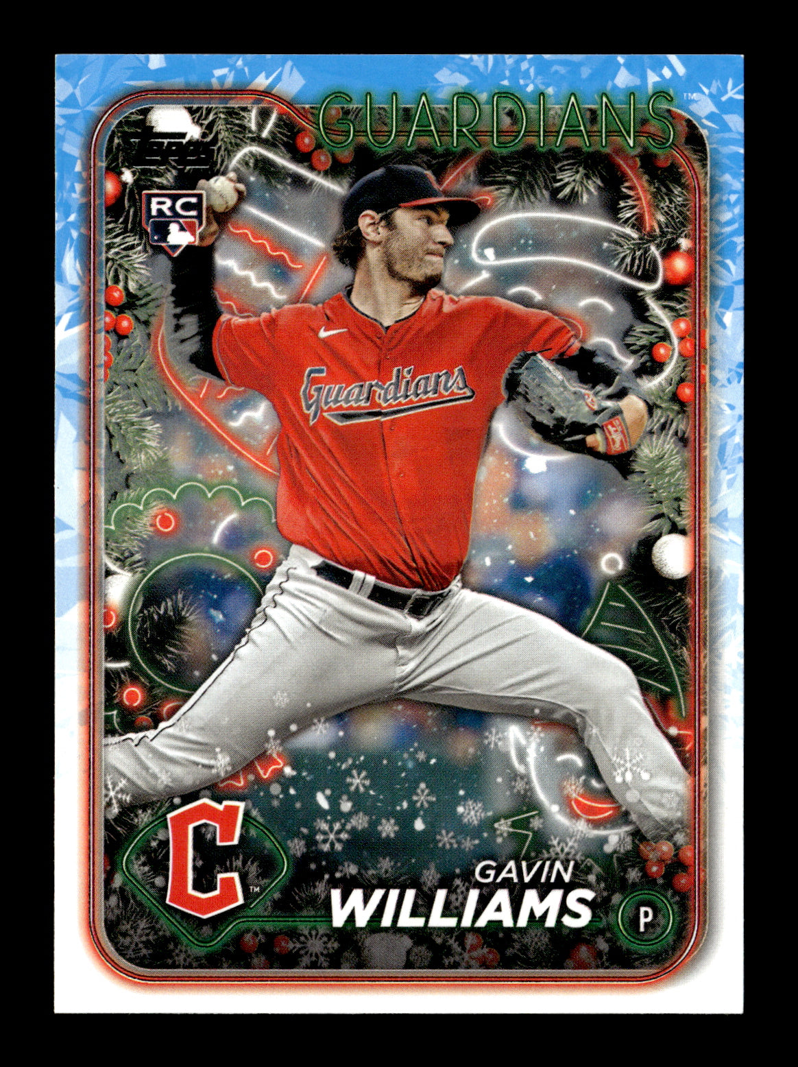 2024 Topps Holiday Gavin Williams #H173 Cleveland Guardians