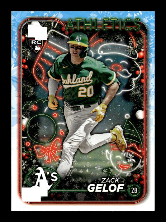 2024 Topps Holiday Zack Gelof #H72 Oakland Athletics