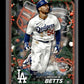 2024 Topps Holiday Mookie Betts #H135 Silver Glitter Los Angeles Dodgers