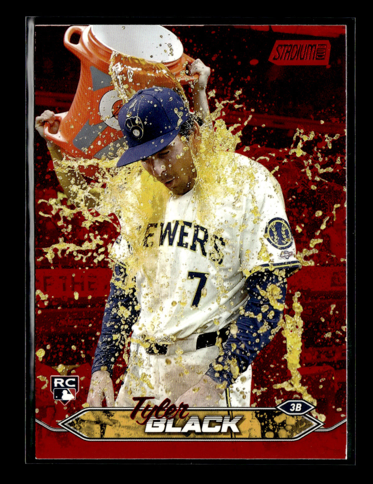 2024 Stadium Club Tyler Black #177 Red Foil Milwaukee Brewers