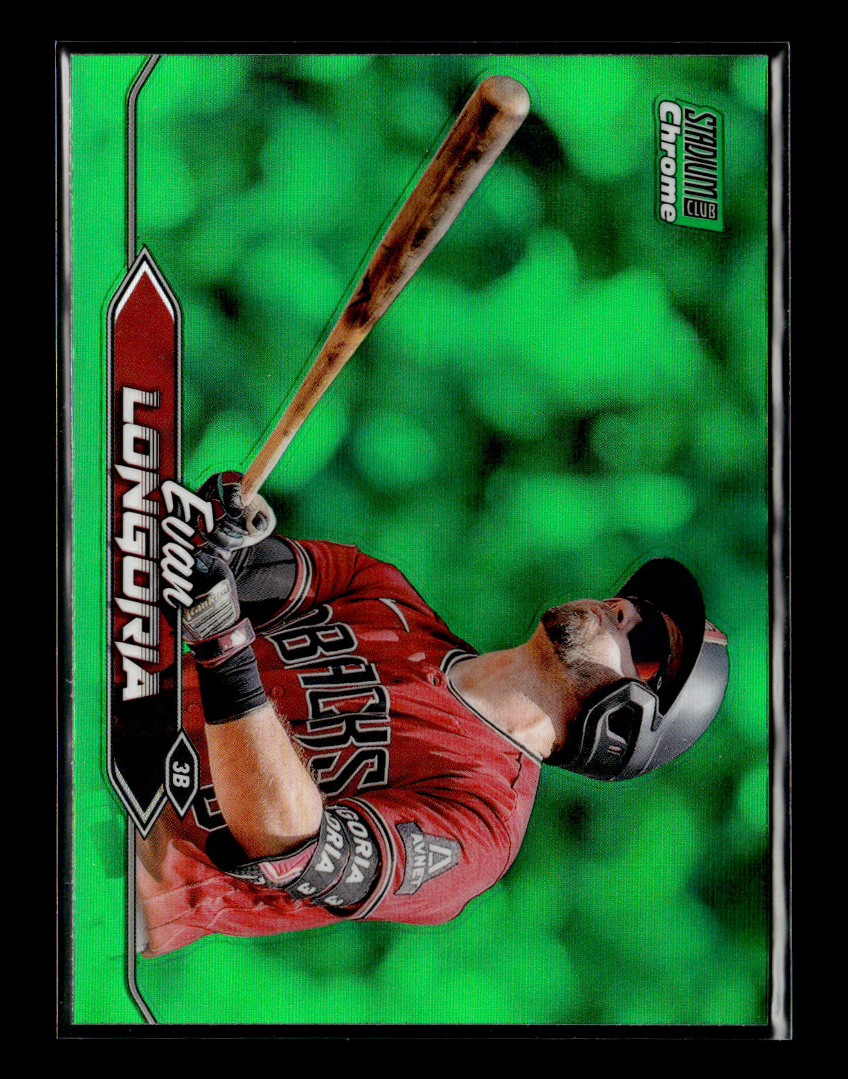 2024 Stadium Club Evan Longoria #91 Green Foil #/199 Arizona Diamondbacks