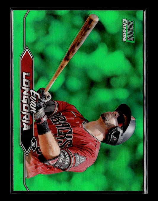 2024 Stadium Club Evan Longoria #91 Green Foil #/199 Arizona Diamondbacks