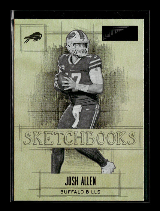 2022 Panini Playbook Josh Allen #1 Sketchbooks Buffalo Bills
