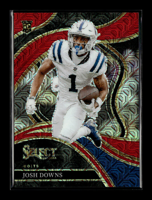 2023 Panini Select Josh Downs #251 Red Prizms #/49 Indianapolis Colts