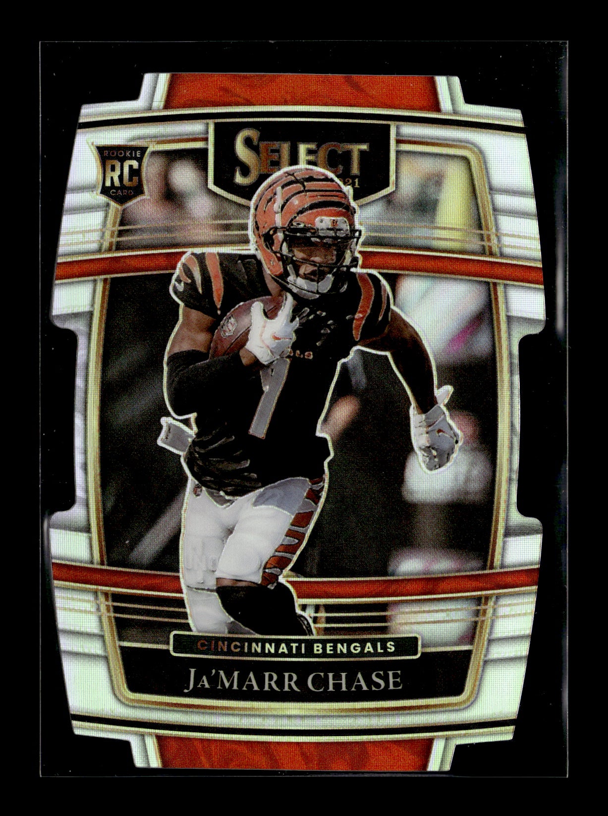 2021 Panini Select Ja'Marr Chase #47 Silver Prizm Die Cut Cincinnati Bengals