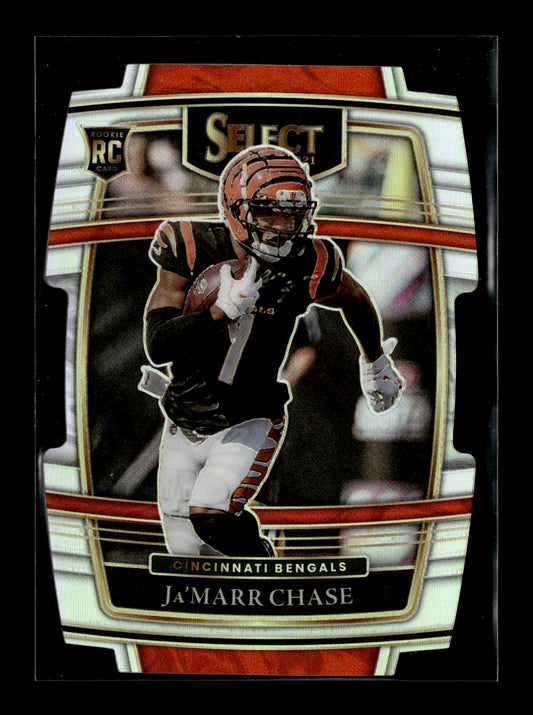 2021 Panini Select Ja'Marr Chase #47 Silver Prizm Die Cut Cincinnati Bengals