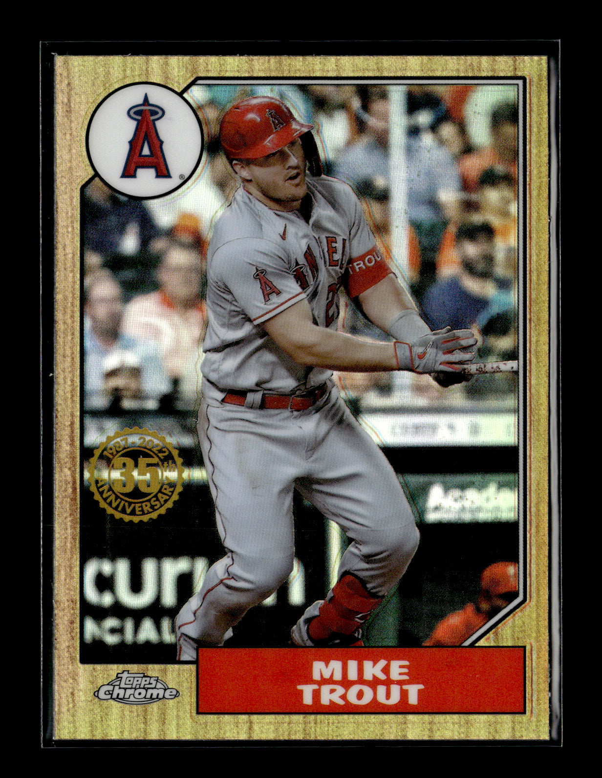 2022 Topps Chrome Mike Trout #87BC-1 1987 Topps Baseball 35th Anniversary Los Angeles Angels