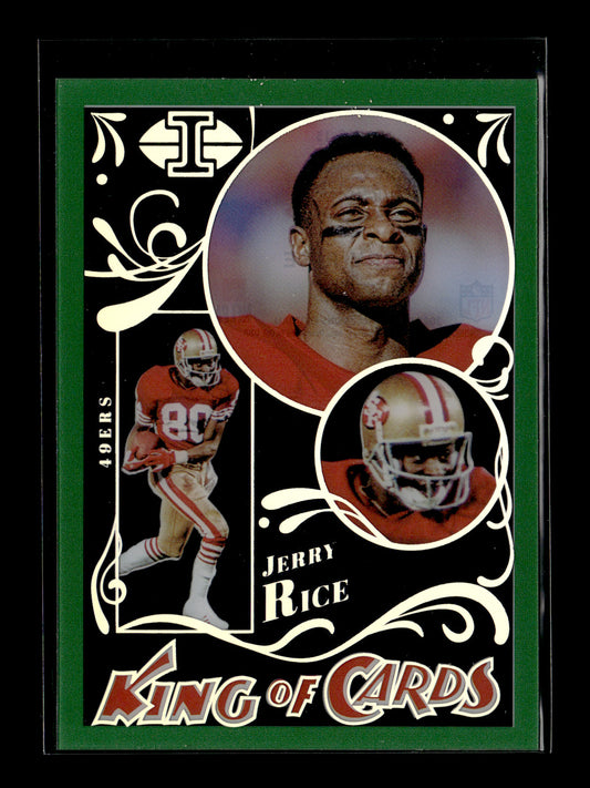2022 Panini Illusions Jerry Rice #KC-15 King of Cards Emerald San Francisco 49ers