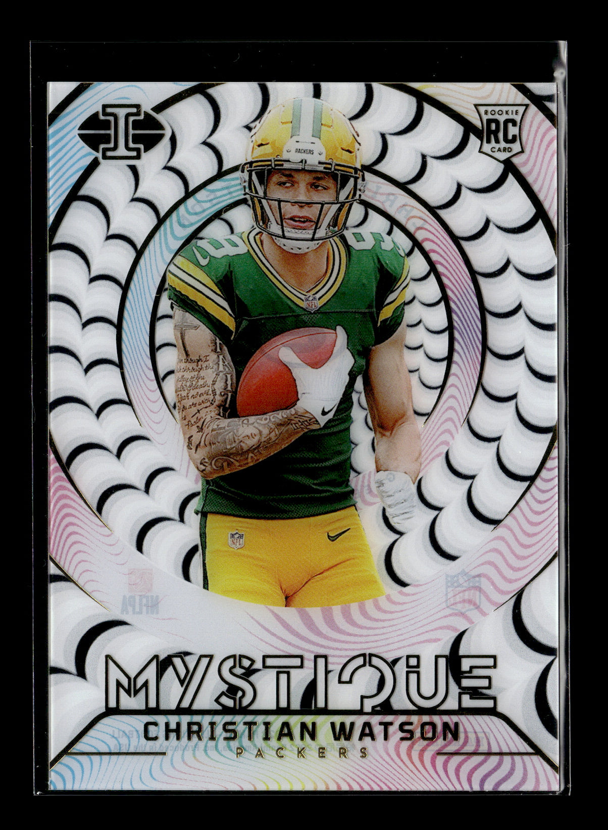 2022 Panini Illusions Christian Watson #M-28 Mystique Emerald Green Bay Packers