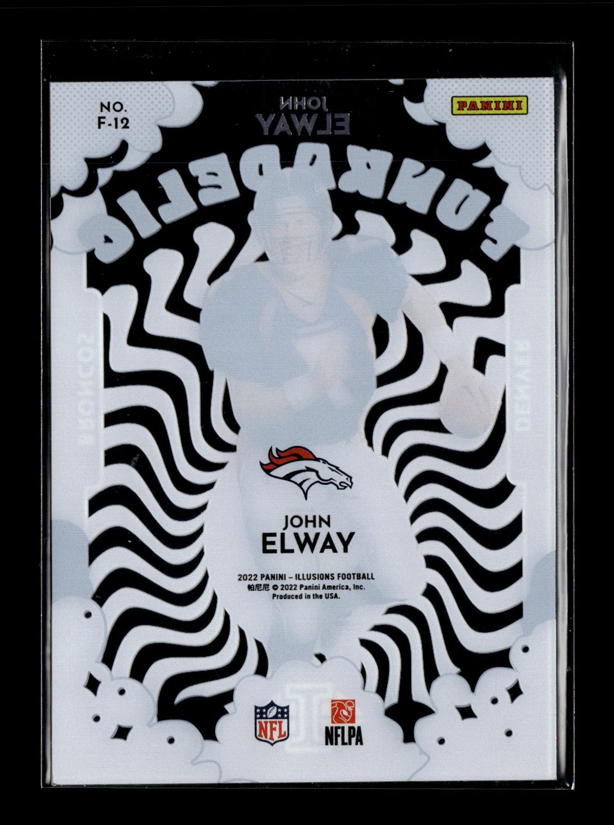 2022 Panini Illusions John Elway #F-12 Funkadelic Denver Broncos