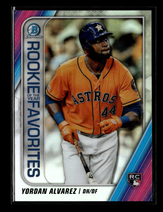 2020 Bowman Yordan Alvarez #ROYF-YA Chrome Rookie of the Year Favorites Houston Astros